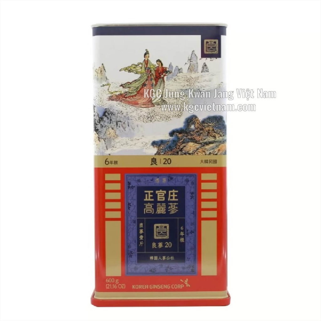 Hồng sâm củ khô KGC Jung Kwan Jang 600G Số 20 [28 củ]