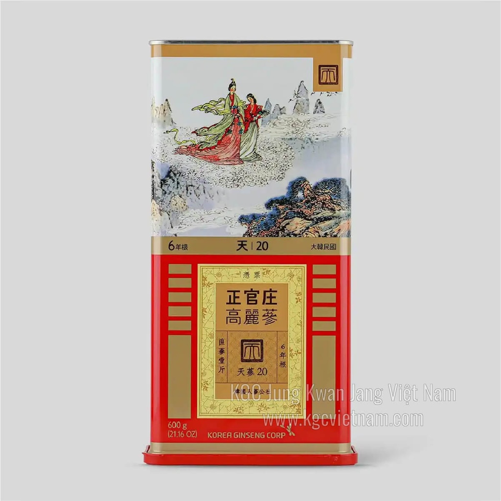 Thiên sâm củ khô KGC Jung Kwan Jang 600g Số 20 [28 củ]