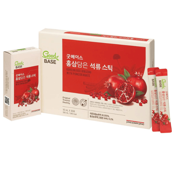 Nước hồng sâm Lựu Đỏ KGC Good Base Korean Red Ginseng With Pomegranate 30 gói